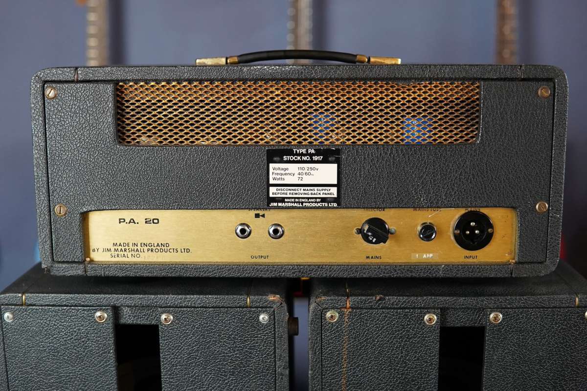 Marshall JMP PA20 1917 20w Head & Matching cabs Bj. 1972 RARE