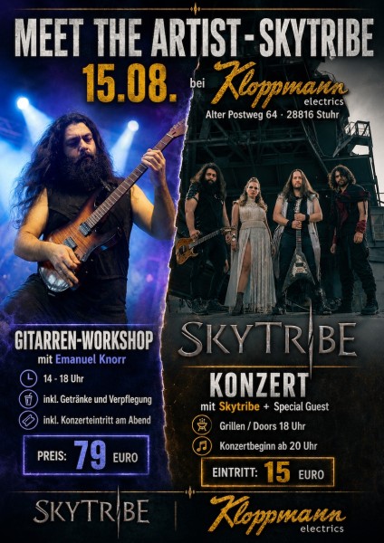 Meet The Artist – 15.8.26 - SKYTRIBE // Gitarren-Workshop mit Emanuel Knorr + Konzert