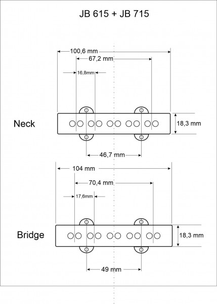 JB 71-5 (single pickup) | Bass Pickups | Kloppmann Pickups | Shop